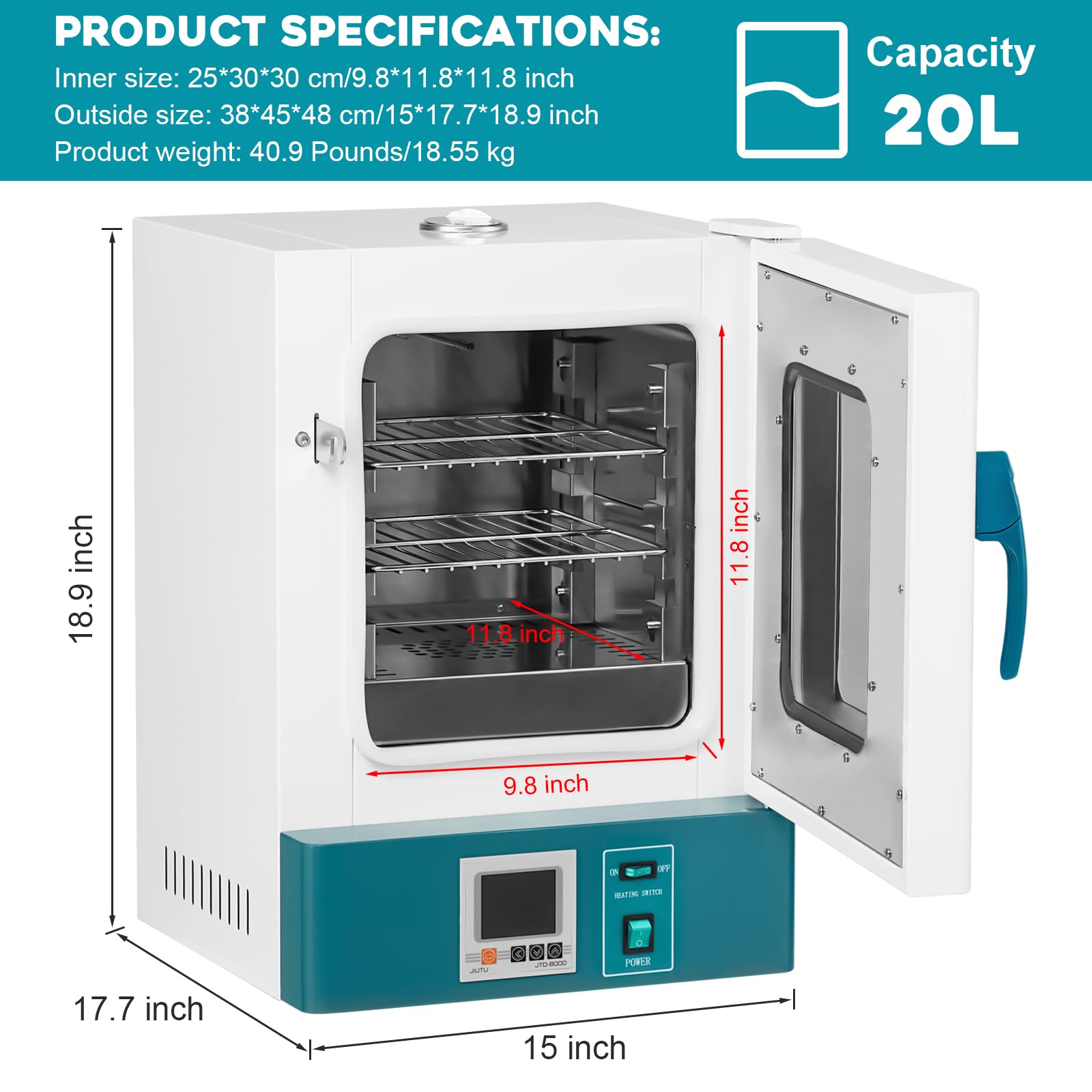 Amazon.com: Lab Incubator 20L, Digital Incubator PID